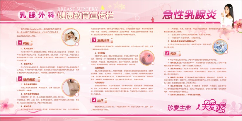 醫(yī)院健康教育宣傳欄圖片 乳腺外科健康教育宣傳欄3-急性乳腺炎